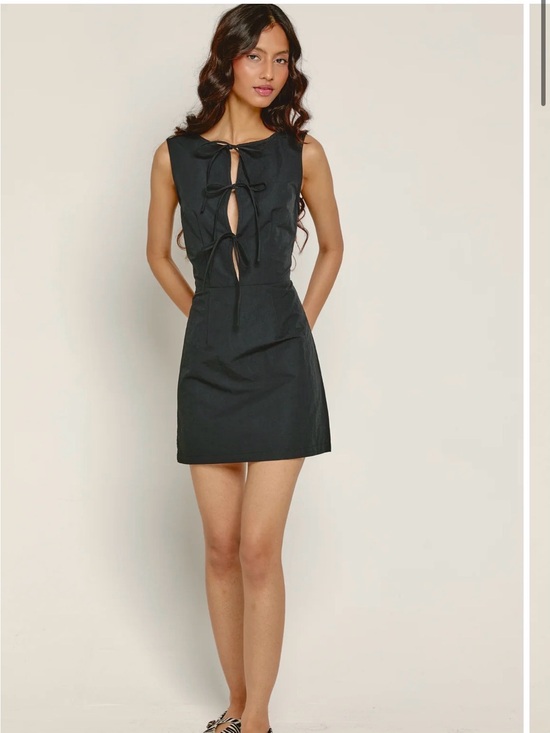 Another Girl Dresses & Skirts - Another Girl Black Tie Front Mini Dress Size XS